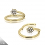 1,2mm Segmentring Clicker "Blume" – Gold, [Innendurchmesser wählbar]