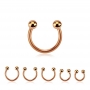 1,2mm Hufeisenring rosegold CB Circular Barbell PVD