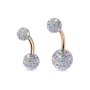 Bauchnabelpiercing Epoxikugel – Stab Roségold, 1,6mm, 8/10mm, 13 Farben