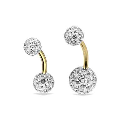 Bauchnabelpiercing Epoxikugel – Stab Gold, 1,6mm, 8/10mm (13 Farben)