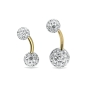 Bauchnabelpiercing Epoxikugel – Stab Gold, 1,6mm, 8/10mm (13 Farben)