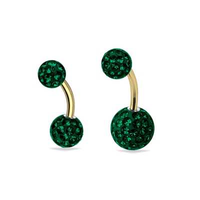Bauchnabelpiercing Epoxikugel – Stab Gold, 1,6mm, 8/10mm (13 Farben)