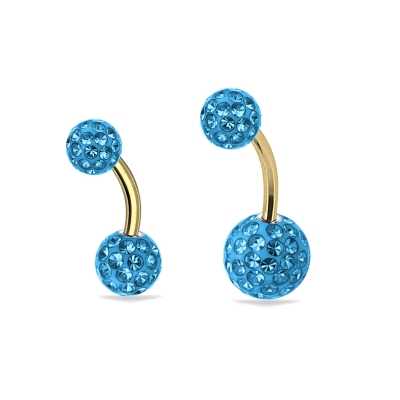 Bauchnabelpiercing Epoxikugel – Stab Gold, 1,6mm, 8/10mm (13 Farben)