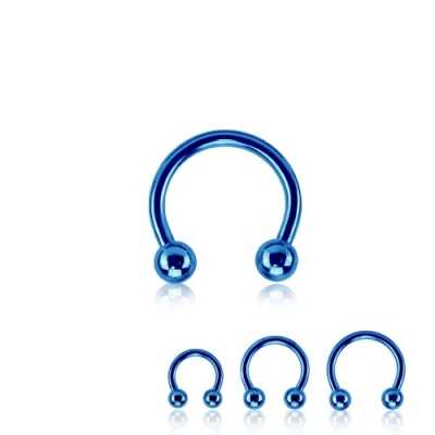 1,6mm Hufeisenring blau CB Circular Barbell PVD