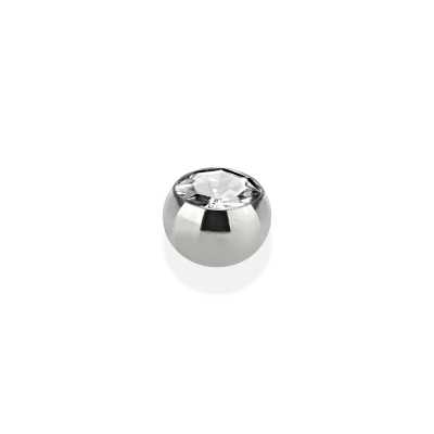 1,2mm × 3mm Ersatz-Schraubkugel – Kristall Extra Groß, Silber