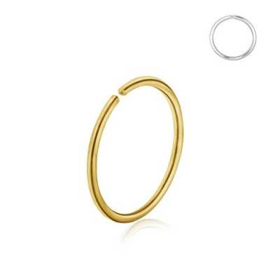 0,8mm - 1,2mm Nasenpiercing Biegering gold PVD