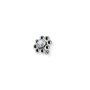 1,2 mm Dermal Anchor Aufsatz "Beaded Flower" – Silber Ø 4 mm, Kristall klar