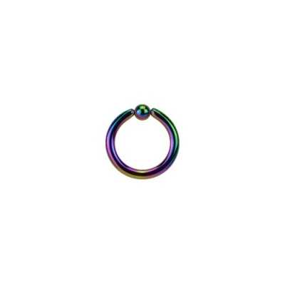 2mm - 3mm BCR Klemmkugelring Chirurgenstahl regenbogen PVD