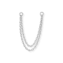 Doppel Verbindungskette 316L – 50mm & 60mm mit Endringen (0,6mm x 3mm)