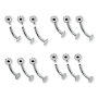 Floating-Bauchnabelpiercing Titan – Silber Easy mit Zirkonia (Stablänge 8–12mm)