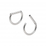 Segmentring Clicker D-Form – 1,2mm, Ø 8mm, Silber, 316L Chirurgenstahl