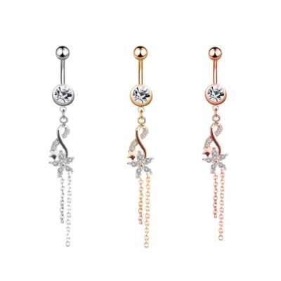 Bauchnabelpiercing Infinity – Silber, Gold oder Roségold, 1,6mm, 10mm