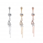 Bauchnabelpiercing Infinity – Silber, Gold oder Roségold, 1,6mm, 10mm