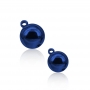 1,6mm Gewinde Bauchnabel Piercing Kugel blau mit Ring PVD