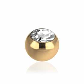 Titan Kugel 1,2mm Gold mit Zirkonia 3mm – Ersatzteil