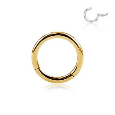 0,8mm - 3mm Segmentring Clicker Gold PVD