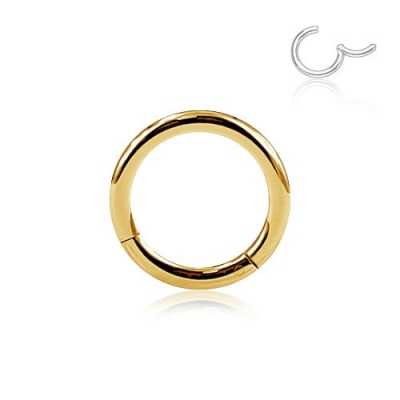 0,8mm - 3mm Segmentring Clicker Gold PVD