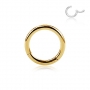 0,8mm - 3mm Segmentring Clicker Gold PVD