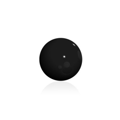 1,2mm - 1,6mm Gewinde Kugel Acryl schwarz Ball