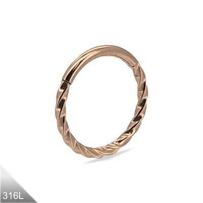 1,2mm Segmentring Clicker Twister Rosegold PVD