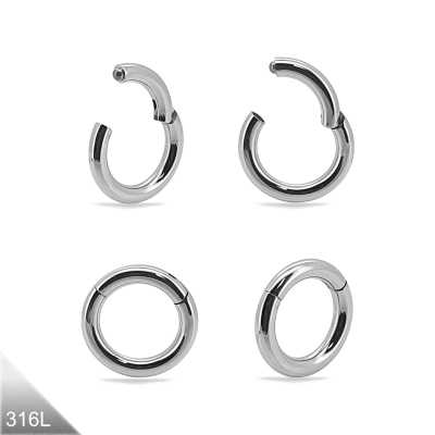 2mm Segmentring Clicker Silber Chirurgenstahl