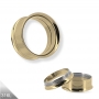 1 Paar Tunnel Stahl Innengewinde gold Chirurgenstahl 6mm - 25mm PVD