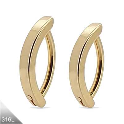 1,6 mm Bauchnabel-Clicker – Gold, Minimalistisch, 3 mm Front, 8 / 10 / 12 mm