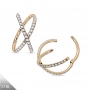 1,2 mm X-Cross Segmentring Clicker – Roségold, seitliche Kristalle, 8 / 10 / 12 mm
