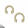 2mm - 6mm Hufeisenring gold Spitz PVD